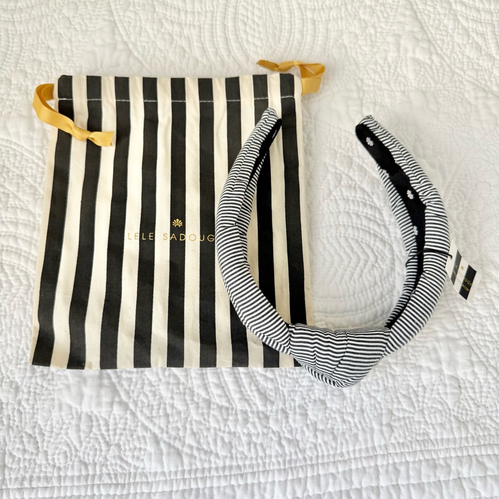 Lele Sadoughi Mom & Daughter Headband Set NWT Stripe Bow & Knot Bundle - Picture 11 of 11